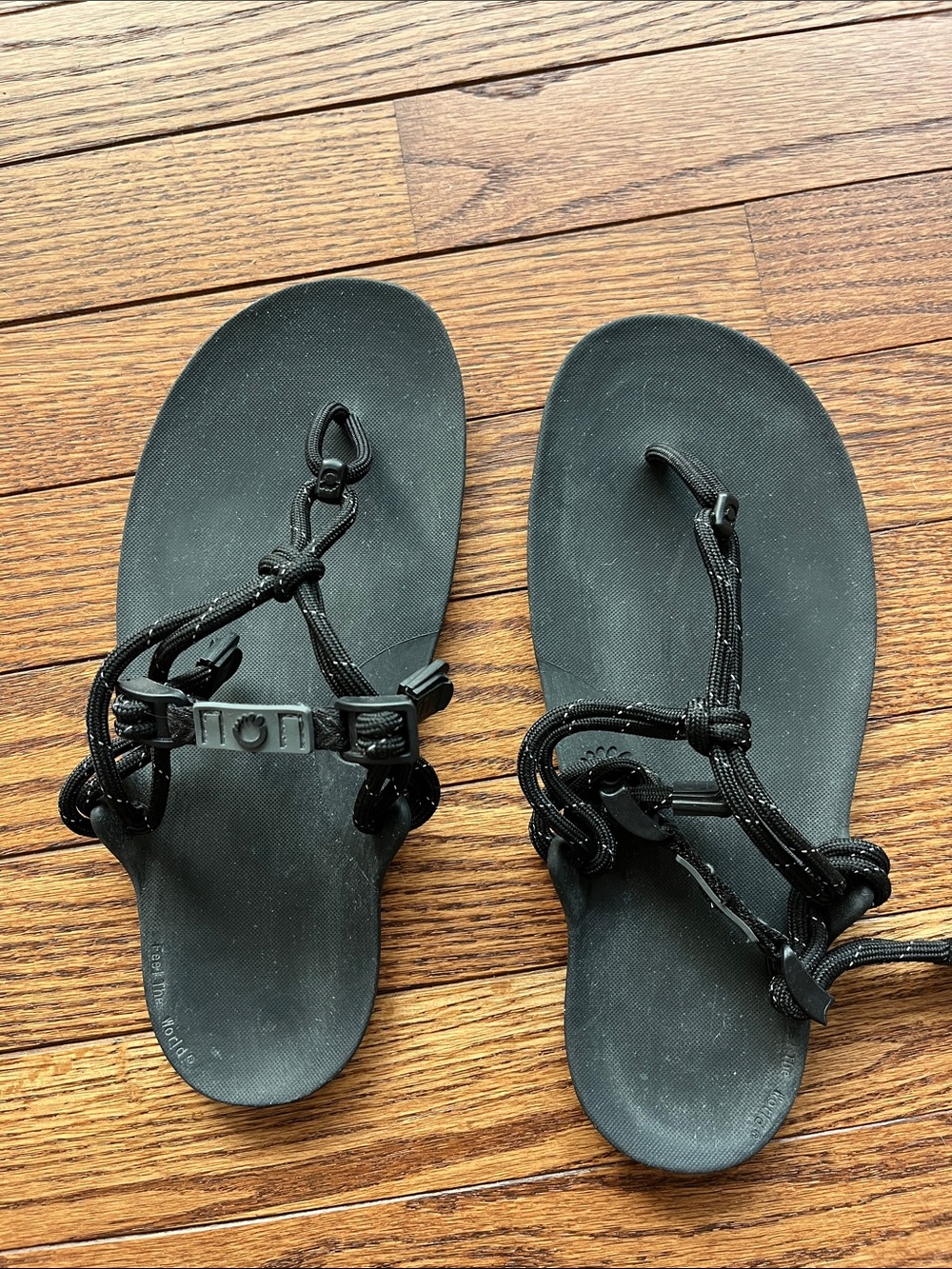 FREE PEOPLE Zero Shoes GENESIS packable sport Black Rope T-Strap Sandals 7 - Picture 6 of 8